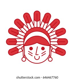 native American character icon