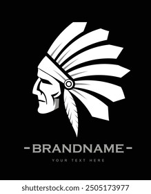 native american chief, white in black, native american  day