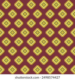Native American cloth pattern, Navajo style Alternating square pattern red brown background Can be used as background work well.