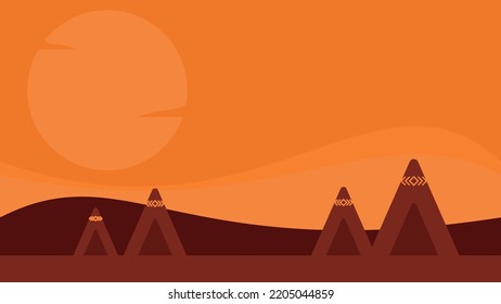 Native American Day Background Design. Suitable to use on Native American day event on United States of America.