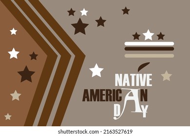 Native American Day Is A Holiday In The U.S. States Of California And Nevada, South Dakota, Tennessee.It's A Day In Honor Of Native Americans. Poster, Card, Banner Design.