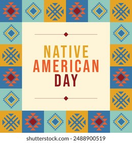 Plantilla de diseño de Vector de Día del Nativo Americano buena para uso de celebración. Diseño del Día del Nativo Americano. diseño plano. eps 10.