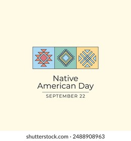 Native American Day vector design template good for celebration usage. Native American Day design. Continuous line drawing. eps 10.