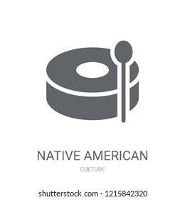 Native American Drum icon. Trendy Native American Drum logo concept on white background from Culture collection. Suitable for use on web apps, mobile apps and print media.