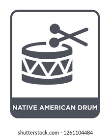 native american drum icon vector on white background, native american drum trendy filled icons from Culture collection, native american drum simple element illustration