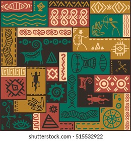 Native american ethnic pattern. Vector ornament.