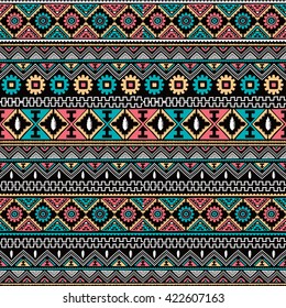 native american ethnic seamless pattern theme vector art illustration