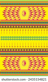 Textura de vector étnico nativo americano, patrón sin costuras inspirado en el azteca, arte popular, alfombras indias, escandinavas, gitanas, mexicanas y africanas