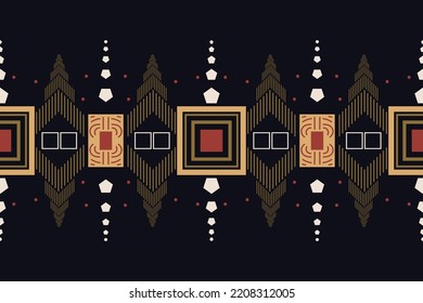 Native American fabric Seamless Pattern Design Geometric boho texture vector illustrations background.