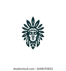 Native American Face Logo for sale.