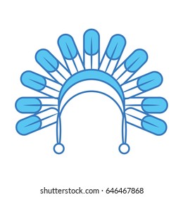 native American feather hat
