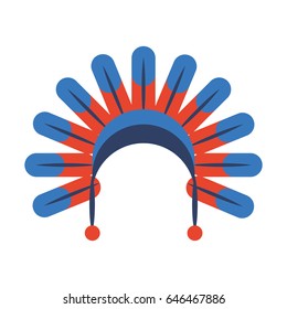 native American feather hat