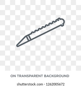 Native American Flute icon. Native American Flute design concept from American Indigenous Signals collection. Simple element vector illustration on transparent background.
