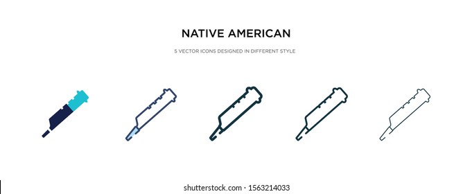 native american flute icon in different style vector illustration. two colored and black native american flute vector icons designed in filled, outline, line and stroke style can be used for web,