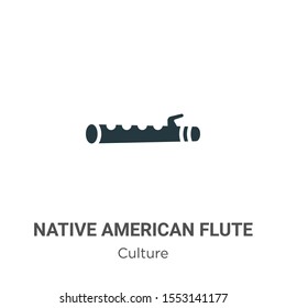 Native american flute vector icon on white background. Flat vector native american flute icon symbol sign from modern culture collection for mobile concept and web apps design.