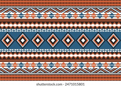 Native American geometric ethnic pattern, seamless pattern of the Navajo tribe. Seamless vector pattern, seamless Mexican rug, woven carpet. Folk embroidery, Bohemian, Aztec style.