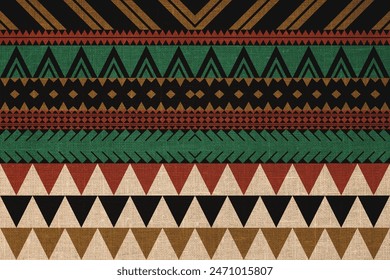 Geometrische ethnische Muster der Ureinwohner Amerikas, nahtlose Muster des Navajo-Stammes. Nahtloses Vektorgrafik-Muster, nahtloser mexikanischer Teppich, gewebter Teppich. Folk-Stickerei, Böhmisch, Azteken-Stil.