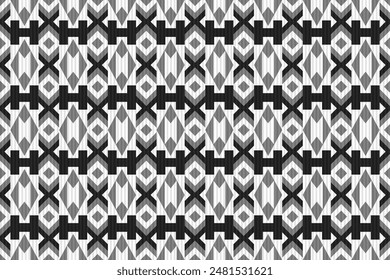 Geometrische ethnische Muster der Ureinwohner Amerikas, nahtlose Muster des Navajo-Stammes. Nahtloses Vektorgrafik-Muster, nahtloser mexikanischer Teppich, gewebter Teppich. Folk-Stickerei, Böhmisch, Azteken-Stil.	
