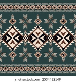 Native American geometric ethnic pattern, Mexican style. Aztec ornament print.