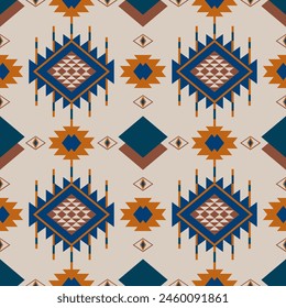 Native American Geometric tribal Ethnic, Navajo Indian American traditional pattern