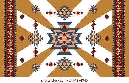 Native American Geometric tribal Ethnic, Navajo Indian American traditional pattern
