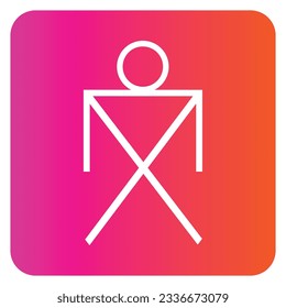 Native American Gradient vector illustration icon. 