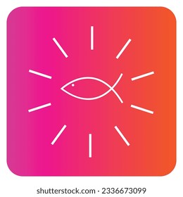 Native American Gradient vector illustration icon. 
