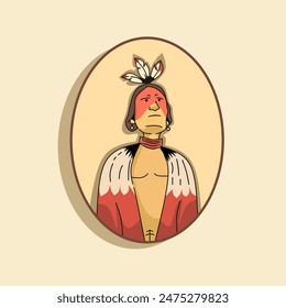Native american guy , perfect for American day celebration, wall art, t-shirt and other