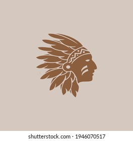 Indian chief vector stock.ai