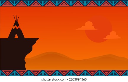 Native American Heritage Day Background Design, EPS 10