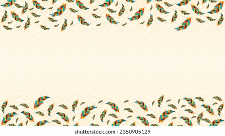 native american heritage day background design with Apache hanging decoration