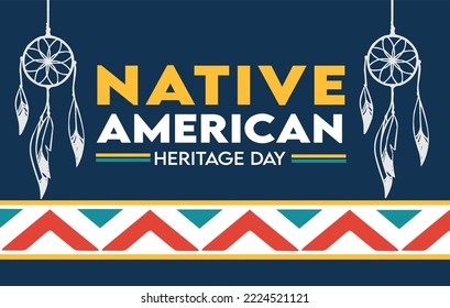 Native American Heritage Day with blue background 