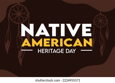 Native American Heritage Day with brown background 