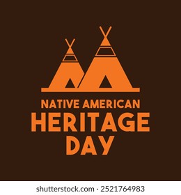 Native American Heritage Day. Celebrated on the fourth Friday of September every year. Flat design vector. Eps 10.