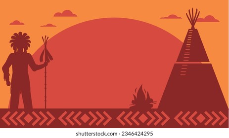 Native American Heritage Day - Celebrating Indigenous Culture background vector