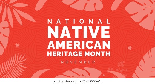 Native american heritage day greeting. Vector banner, poster, card, content for social media post design