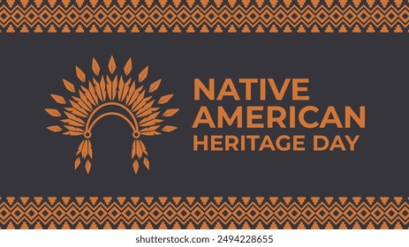 Native American Heritage Day Template Hand Drawn Cartoon Flat Illustration to Recognize the Achievements and Contributions of Tribal Indian Culture