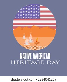 Native American Heritage Day vector and illustration. Ready  to use on your content.