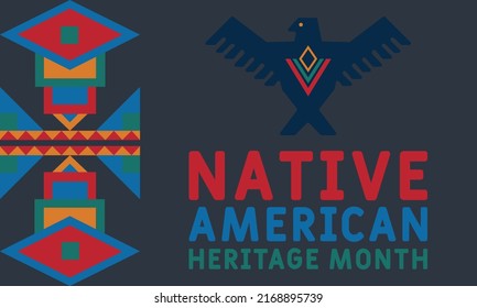 Native American Heritage Month Annual Designation Stock Vector (Royalty ...