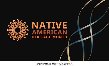 Native American Heritage Month. Background design with abstract ornaments celebrating Native Indians in America.