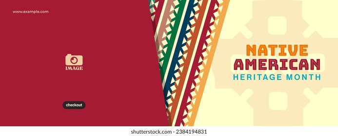 Native American Heritage Month. Background design with abstract ornaments celebrating Native Indians in America.