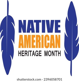 Native American Heritage Month, creative design for banner and poster vector illustration..eps