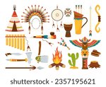 Native American Heritage Month Day Vector Illustration with Celebrate America Indian Culture Annual in United States to Contributions Background