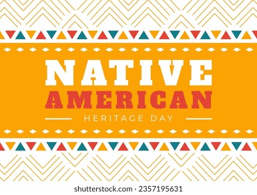 Native American Heritage Month Day Vector Illustration with Celebrate America Indian Culture Annual in United States to Contributions Background