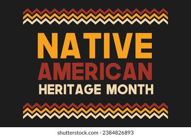 Diseño del Mes del Patrimonio Nativo Estadounidense. Cultura india americana. Celebrar anualmente en Estados Unidos.