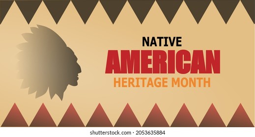 Native American Heritage Month American Indian Stock Vector (Royalty ...