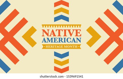 Native American Heritage Month November American Stock Vector (Royalty ...