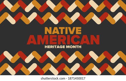 Native American Heritage Month November American Stock Vector (Royalty ...