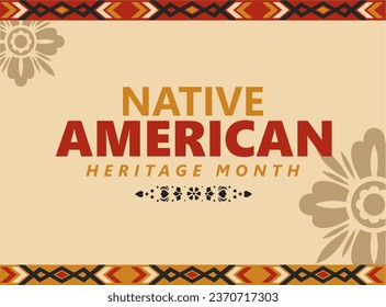 Native American Heritage Month in November.