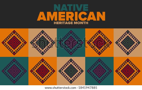 Native American Heritage Month November American: เวกเตอร์สต็อก (ปลอด ...